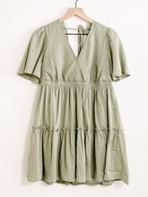 Load image into Gallery viewer, Simply Sage Ruffled Dress

